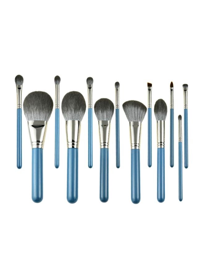 Beauenty 13-Piece Make Up Brush With Bag Blue/Silver/Grey - Image 2