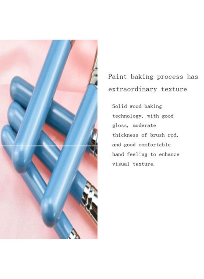 Beauenty 13-Piece Make Up Brush With Bag Blue/Silver/Grey - Image 4