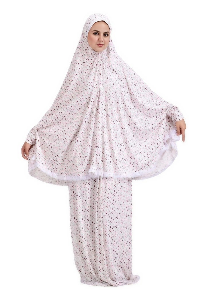 Cesar 2-Piece Prayer and Homewear Set for Women – Wide Head Cape with Long Sleeves and Comfortable Full-Length Elastic Skirt - Image 1