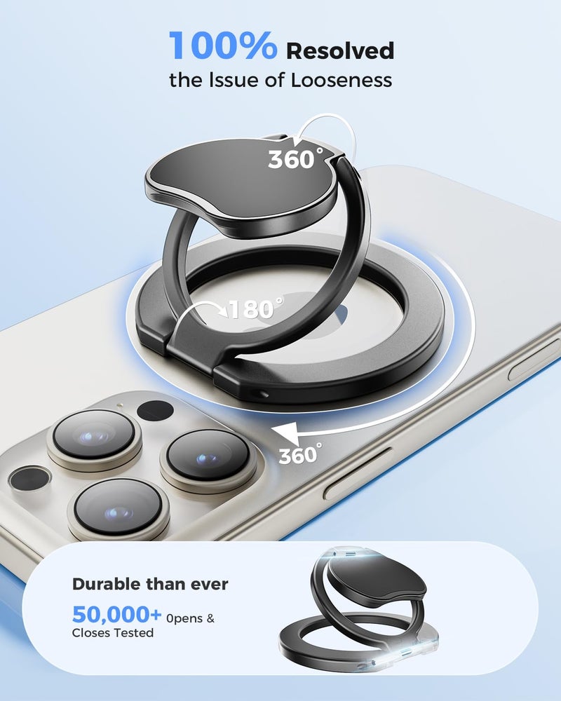 SUPERONEã€Upgradedã€‘ Ultra-Thin Magnetic Phone Grip for MagSafe Ring Holder, Removable Gym Dual-Sided Magnets MagSafe Kickstand for iPhone 17/16/15/14/13/12 & All Smartphones, Fit Magnetic Car Mount - Image 3