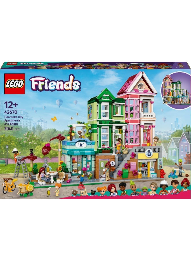 LEGO Friends Heartlake City Apartments & Stores 42670 Building Set (2040 Pieces) - Image 2