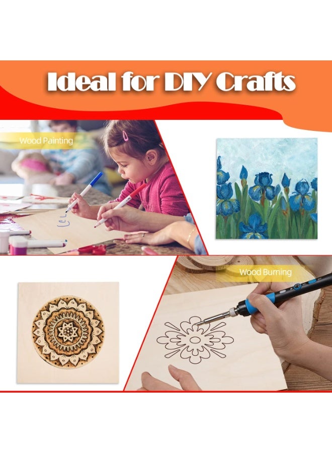 SLASA 24-Pack Basswood Sheets – 12 x 12 x 1/8 Inch (3mm) – Unfinished Wood Panels for Laser Cutting, Wood Burning, Staining, DIY Crafts & Architectural Models - Image 3