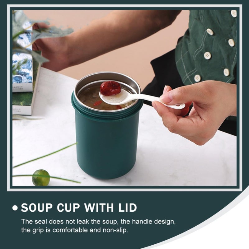 FUOYLOO 420ml Stainless Steel Breakfast Cup with Non-slip Grip and No-slip Bottom Portable Microwave Oven Milk Cup for Home and Going out Sturdy 304 Stainless Steel - Image 5