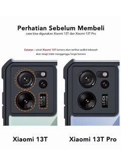 ماركة غير محددة حافظة لهاتف Xiaomi 13T Pro، وسائد هوائية مقاومة للصدمات من مادة TPU مع حماية عدسة الكاميرا، متوافقة مع حافظة Xiaomi 13T مقاس 6.67 بوصة، غطاء خلفي للهاتف المحمول شفاف مضاد لبصمات الأصابع، جراب هاتف نحي  - Image 2