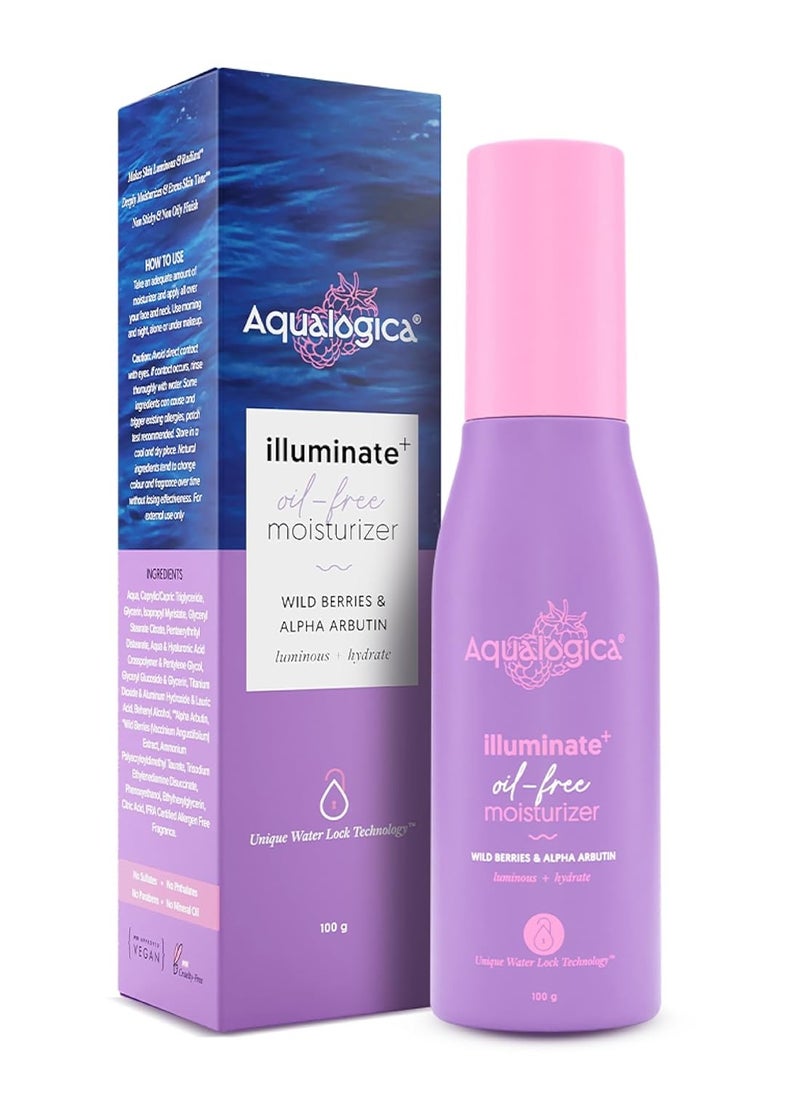 Aqualogica - Aqualogica Lightweight Moisturizer For Face Hyaluronic Acid and Alpha Arbutin Hydrating and Oil-Free For Women and Men - 100g - Image 1