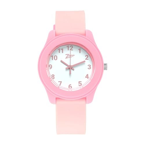 Zoop Analog Watch with White Dial & Pink Strap for Boys Girls Kids, from House of Titan - NU26019PP12W - Image 1