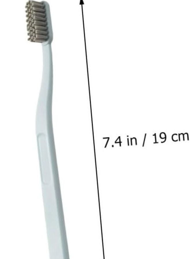 6 قطع فرشاة أسنان نايلون برأس ثابت للبالغين، مجموعة أدوات تنظيف الفم للسفر - Image 3