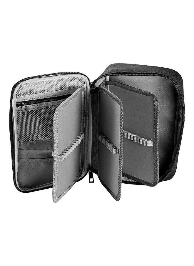 Number-One Number-one Large Capacity Pencil Case, 72 Slots Colored Pencil Pouch Bag Portable Pencil Holder Stationery Organizer with Compartments for Office and Travel, Black  - Image 1