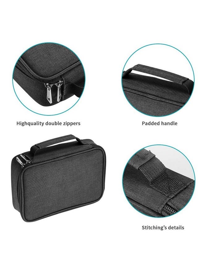 Number-One Number-one Large Capacity Pencil Case, 72 Slots Colored Pencil Pouch Bag Portable Pencil Holder Stationery Organizer with Compartments for Office and Travel, Black  - Image 4