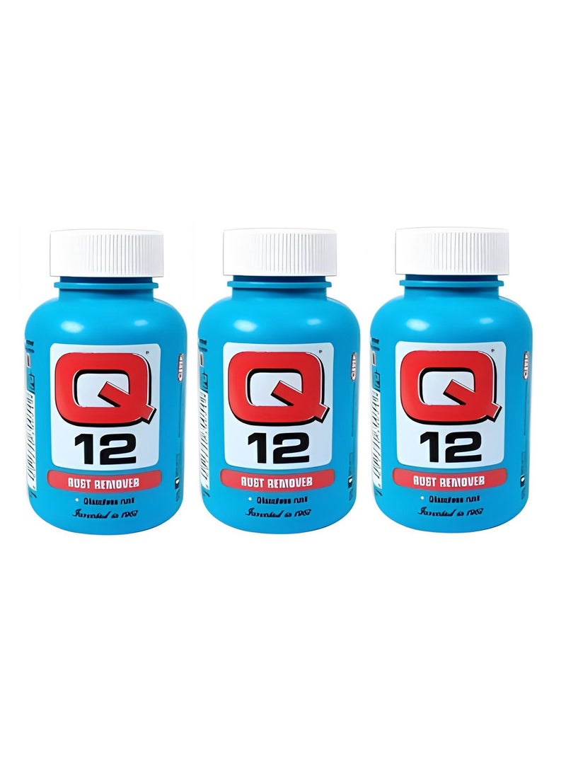كيو12 مزيل الصدأ Q12، 3 قطع، محلول قوي وآمن وسريع لإزالة الصدأ، 200 مل - Image 1