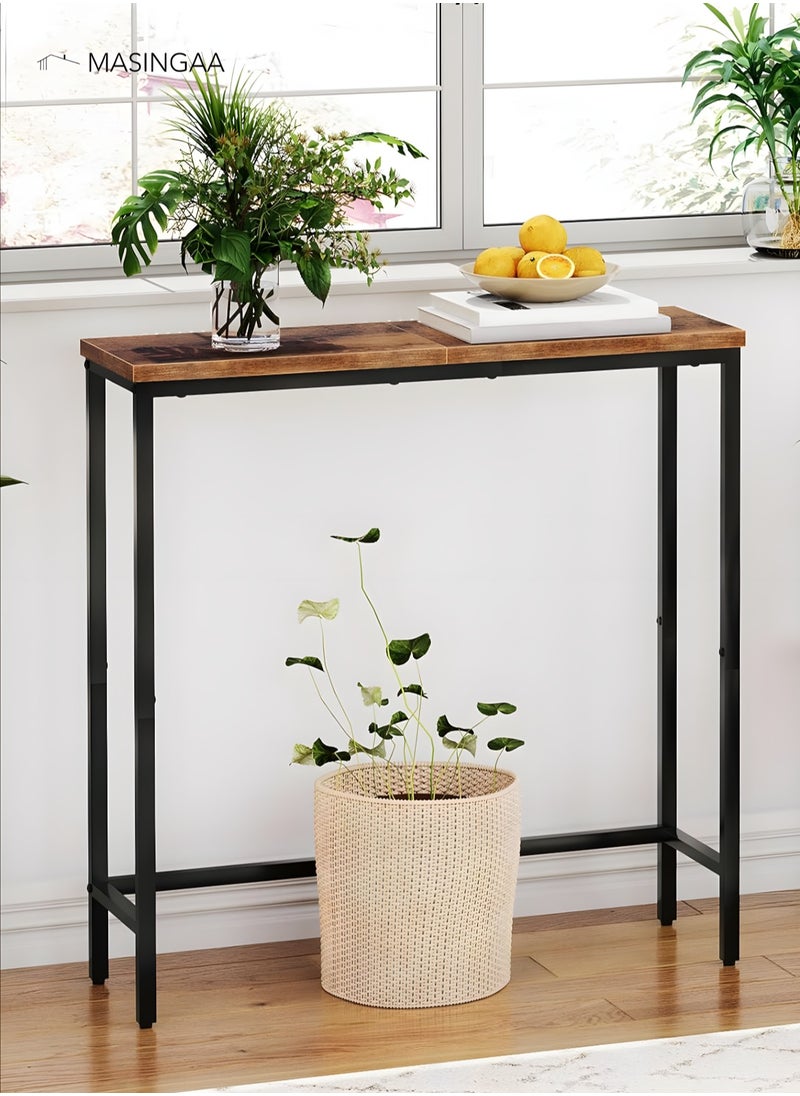 MASINGAA Console Table, Modern Hallway Entryway Table, Behind Couch Sofa Side Table, Narrow End Table for Entryway, Living Room, Bar Table, Bedroom(75×75×24 CM)  - Image 3