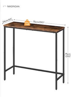MASINGAA Console Table, Modern Hallway Entryway Table, Behind Couch Sofa Side Table, Narrow End Table for Entryway, Living Room, Bar Table, Bedroom(75×75×24 CM)  - Image 2