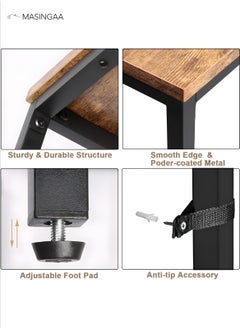 MASINGAA Console Table, Modern Hallway Entryway Table, Behind Couch Sofa Side Table, Narrow End Table for Entryway, Living Room, Bar Table, Bedroom(75×75×24 CM)  - Image 4