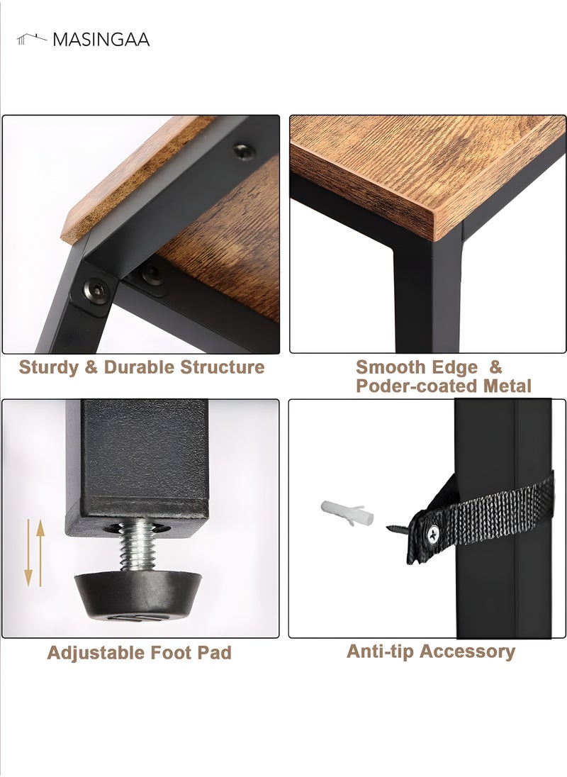 MASINGAA Console Table, Modern Hallway Entryway Table, Behind Couch Sofa Side Table, Narrow End Table for Entryway, Living Room, Bar Table, Bedroom(75×75×24 CM)  - Image 4