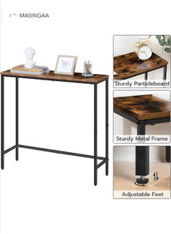 MASINGAA Console Table, Modern Hallway Entryway Table, Behind Couch Sofa Side Table, Narrow End Table for Entryway, Living Room, Bar Table, Bedroom(75×75×24 CM)  - Image 5