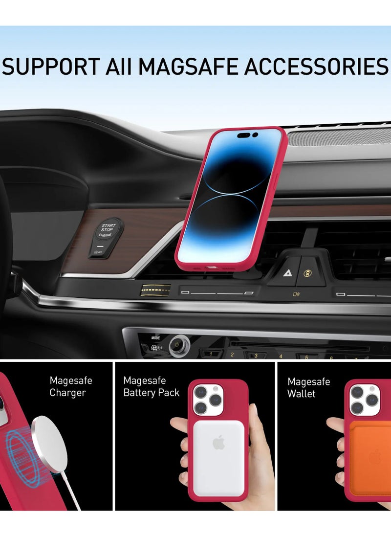 Exotic - Silicone Magsafe Case for iPhone 16 Pro Max Diffuse Moon Red - Support Wireless Charging Premium Quality Design 6.86 inch - Image 1