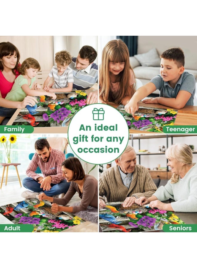 1000 Piece Puzzle for Adults, Colorful Birds Jigsaw Puzzle, Colorful Hummingbird Puzzles, Bird Lover Challenging Puzzles for Friends Family Activity Game Nights Gifts - Image 5