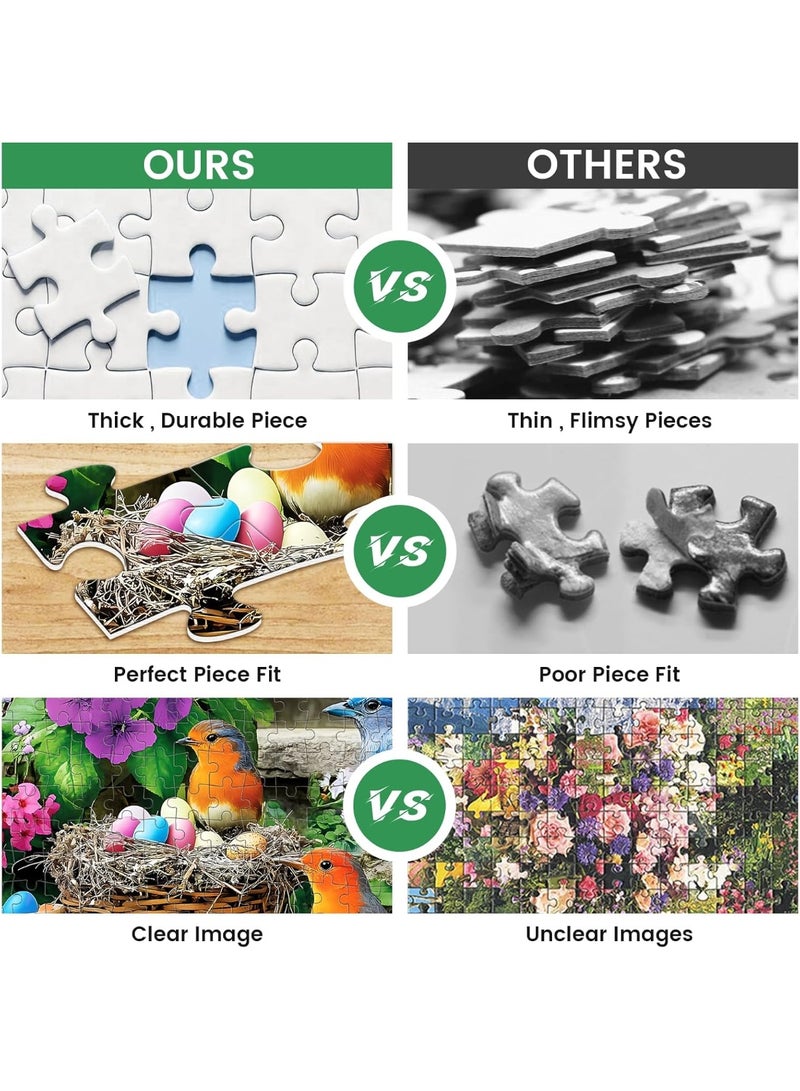 1000 Piece Puzzle for Adults, Colorful Birds Jigsaw Puzzle, Colorful Hummingbird Puzzles, Bird Lover Challenging Puzzles for Friends Family Activity Game Nights Gifts - Image 4