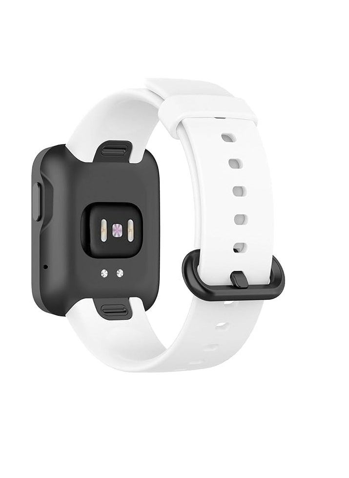 Generic For Xiaomi Mi Watch Lite Strap Replacement Sport Soft Silicone Bracelet For Xiaomi Redmi Watch Smart Watch Band - White  - Image 2