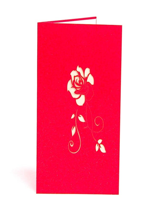 ENJOYPRO 3D Rose Pop Up Card, Valentines day card, Mothers day card, Flower Greeting Card, Birthday Card With Envelope (3D Rose, Pack of 1) - Image 2