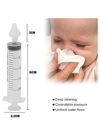 4 Pieces, Nasal Irrigator Syringe for Baby, Nasal Aspirator, Silicone Nasal Suction Tip, Pressure Nasal Syringe, Safe Nose Cleaner with Cleanable & Reusable Silicone Nasal Suction Tip (10ML) - view 3