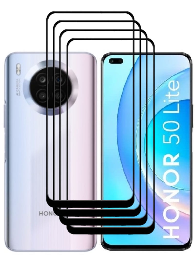 ACLIX 4 Pieces Antistatic ESD Dustproof Premium Quality High Definition Tempered Glass Screen Protector Designed For Honor 50 Lite - Image 1