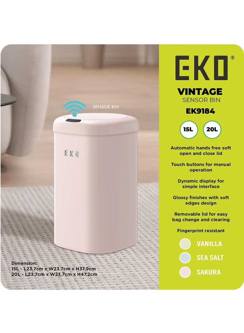 EKO Vintage Sensor Bin Vanilla 12L - Image 4