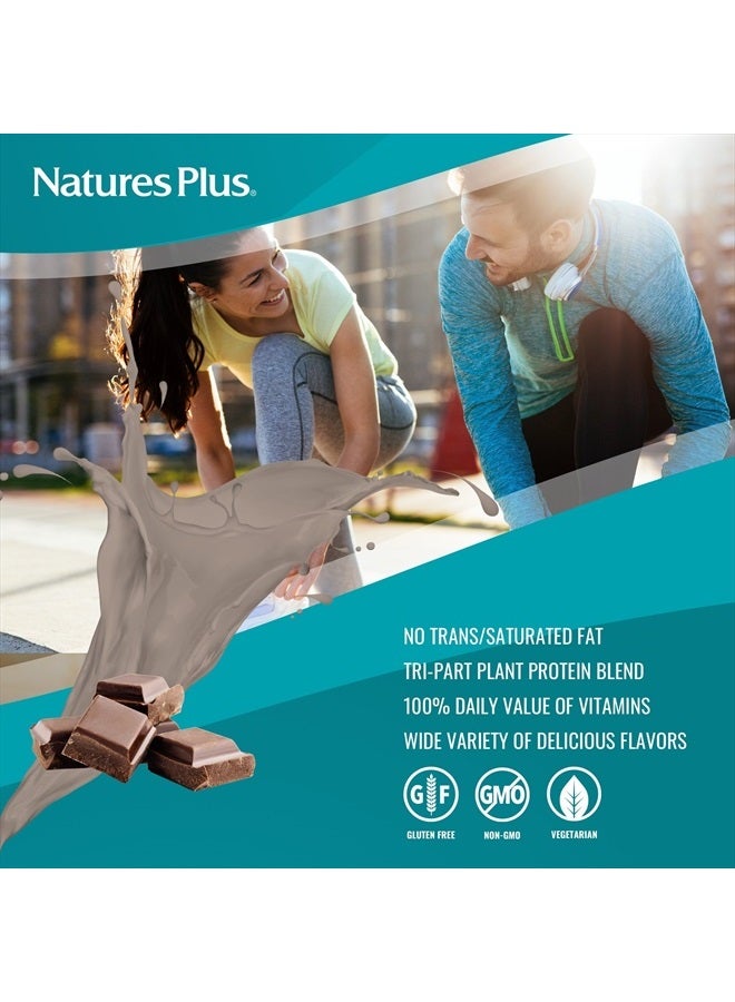Natures Plus Natures Simply Natural SPIRU-TEIN Shake - Unsweetened Chocolate - 0.82 lb Protein Powder- Meal Replacement - Natural Energy - Supports Diabetic Lifestyle - Vegetarian, 16 Servings - Image 2