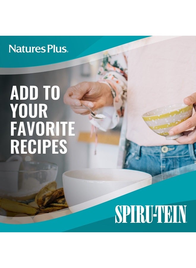 Natures Plus Natures Simply Natural SPIRU-TEIN Shake - Unsweetened Chocolate - 0.82 lb Protein Powder- Meal Replacement - Natural Energy - Supports Diabetic Lifestyle - Vegetarian, 16 Servings - Image 5