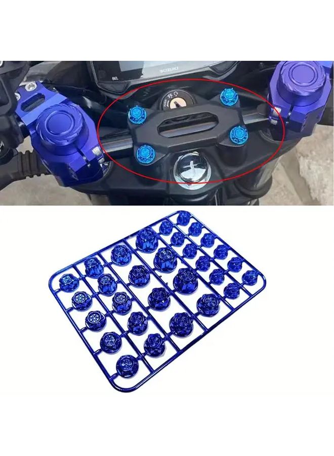 Electroplated Silver Hexagonal Screw Cap Modification Accessories For Electric Bike Motorcycle - Image 1