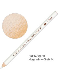 Cretacolor Mega White Pastel Oil Pencil Soft White Oil Chalk Pencil 461 68 