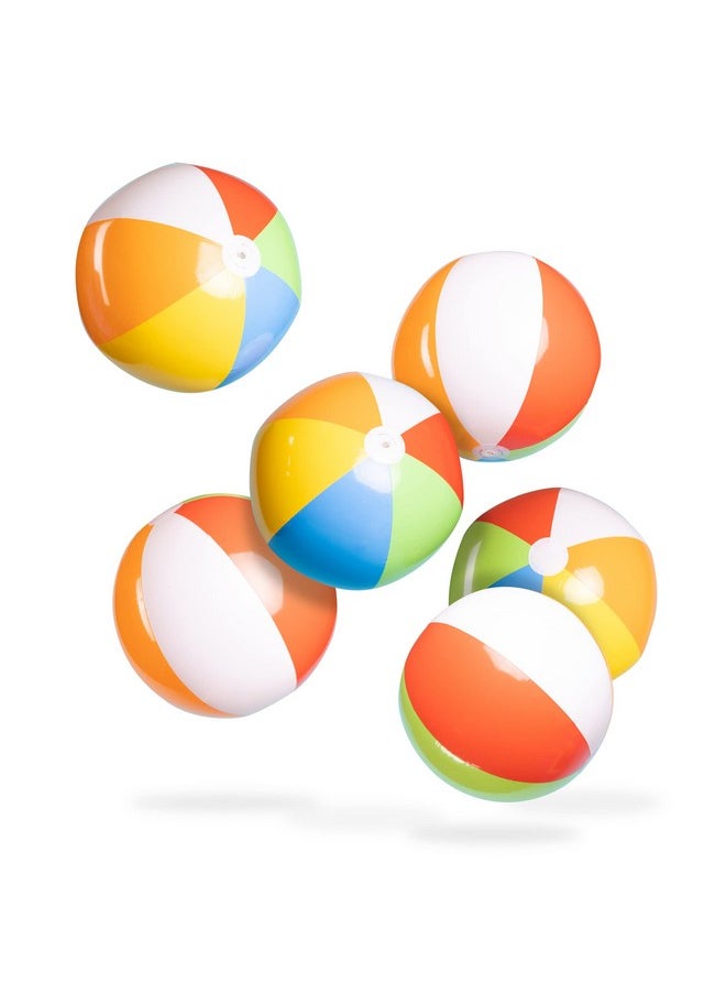 Top Race Large Beach Balls Bulk Beach Balls - Big Inflatable Beach Balls 24 Inch For Kids, Pool, Summer Beach Party Favors & Water Games Beachball - Large Beach Ball Jumbo Beach Balls Blow Up Ball  - Image 1