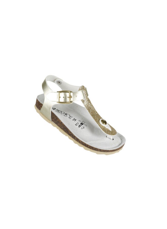 BiOCHIC - Biochic Girls Thong Sandals Backstrap 012-420 831M-Platin - Image 1
