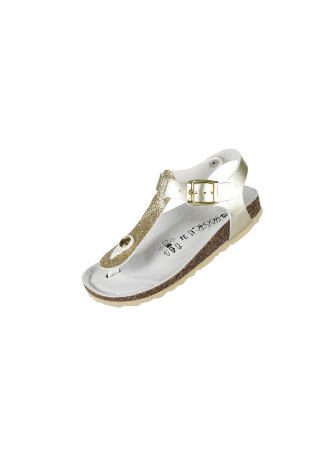 BiOCHIC - Biochic Girls Thong Sandals Backstrap 012-420 831M-Platin - Image 1
