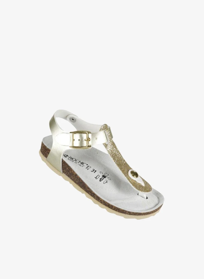 BiOCHIC Biochic Girls Thong Sandals Backstrap 012-420 831M-Platin