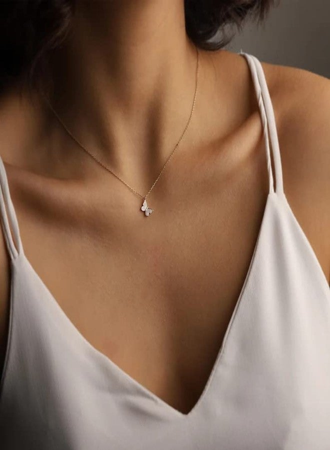 Thrillz Charming Infinity Butterfly Gold Plated Pendant Necklace For Women Girls Combo of 2 - Image 5