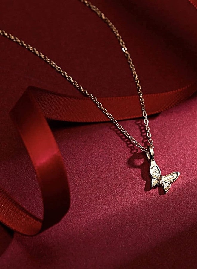 Thrillz Charming Infinity Butterfly Gold Plated Pendant Necklace For Women Girls Combo of 2 - Image 4