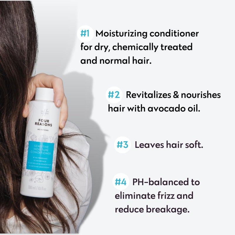 No nothing Sensitive Moisture Conditioner - Fragrance Free for Dry Hair - Hypoallergenic, Unscented Moisturizing Conditioner for Sensitive Scalp and Skin - Paraben Free, Vegan â€“ 10.15 oz - Image 2
