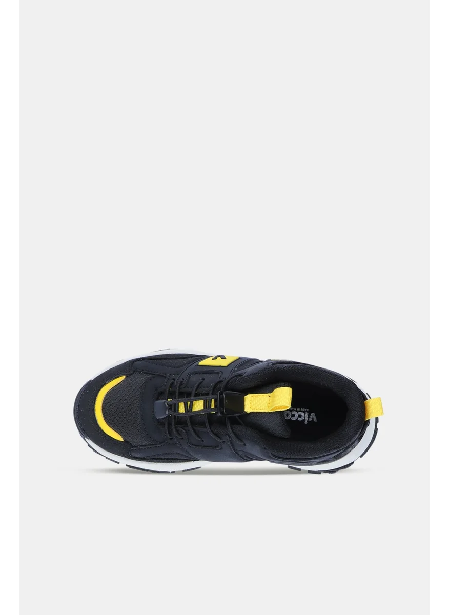 VICCO Cobalt Lightweight Boys Black Sneakers