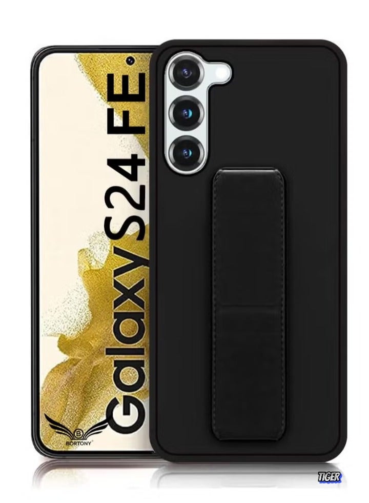TIGER Samsung Galaxy S24 FE Case Cover – Magnetic Car Holder, Silicone Grip, Horizontal & Vertical Kickstand, Wrist Strap, Full Protection Case for Samsung Galaxy S24 FE - Image 1