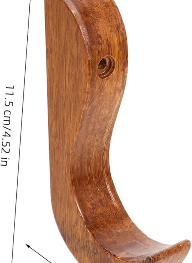 Tehaux Bamboo Wall Hooks Set Of 6 For Kitchen Bathroom And Entryway Decor - Image 3