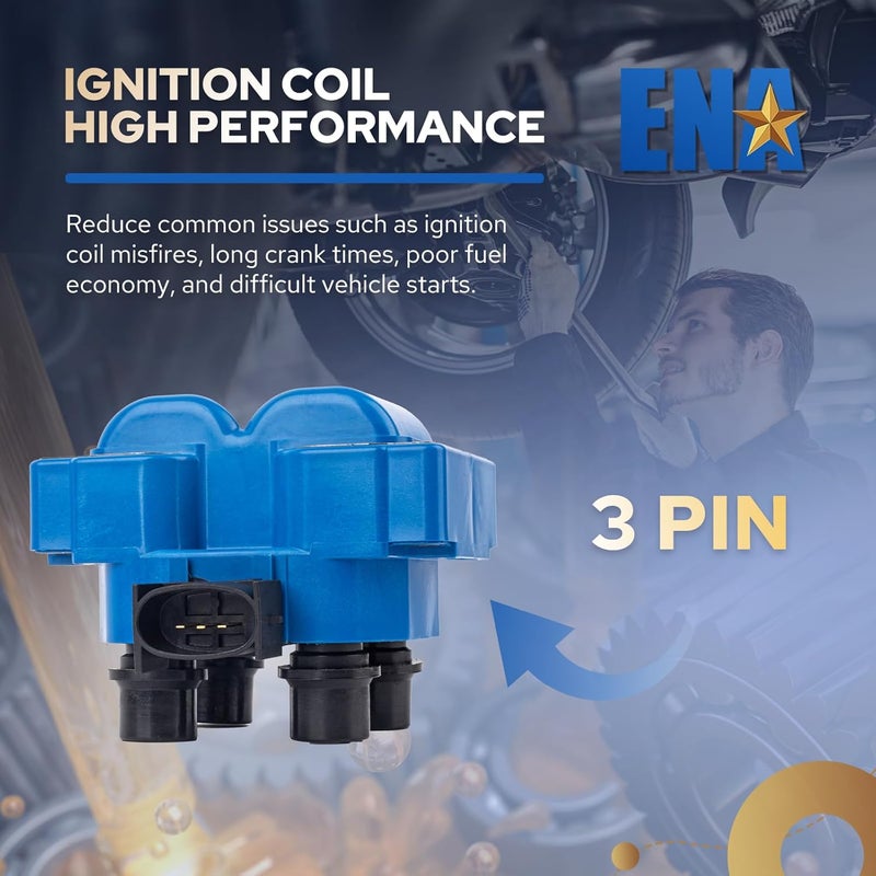 ENA High Performance Ignition Coil for Ford Lincoln Mercury Mazda V8 4.6L 5.0L I4 1.9L 2.0L 2.3L 2.5L IC1121H - Image 5