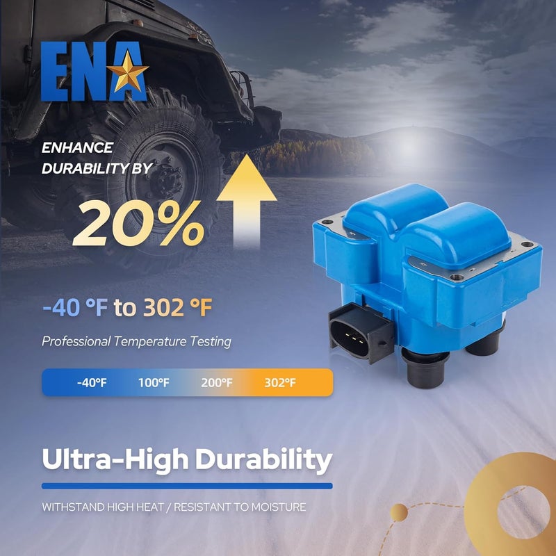 ENA High Performance Ignition Coil for Ford Lincoln Mercury Mazda V8 4.6L 5.0L I4 1.9L 2.0L 2.3L 2.5L IC1121H - Image 4