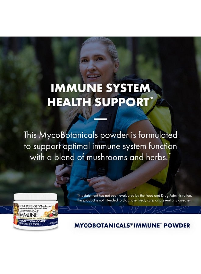 Host Defense MycoBotanicals Immune* Powder - Immune System Powder - Immune & Gut Health Support Supplement - Herbal Powder Supplement with Chaga, Reishi & Turkey Tail - 3.5 oz (32 Servings)* - Image 3