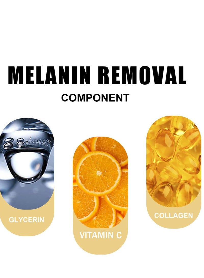 HOMTOPY مزيل البقع الداكنة للوجه، علاج الكلف، مصحح فرط التصبغ، كريم للبقع مع فيتامين C والجلسرين، يخفف بقع الشمس والنمش للحصول على لون بشرة متساوي 50 جرام - Image 2