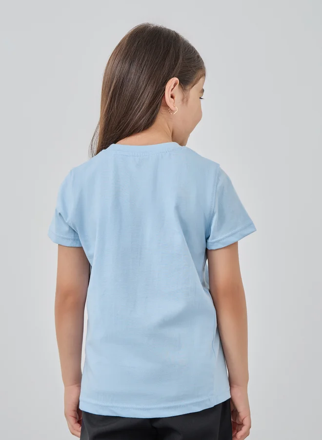 Styli Styli Graphic Print Round Neck T-Shirt