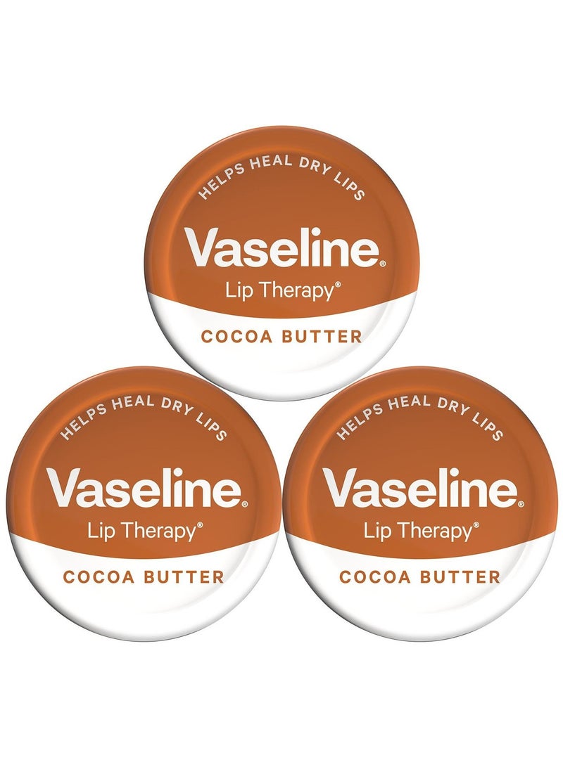 فازلين مرطب شفاه بزيت الزيتون وزبدة الكاكاو 3 × 20 جم - Image 1