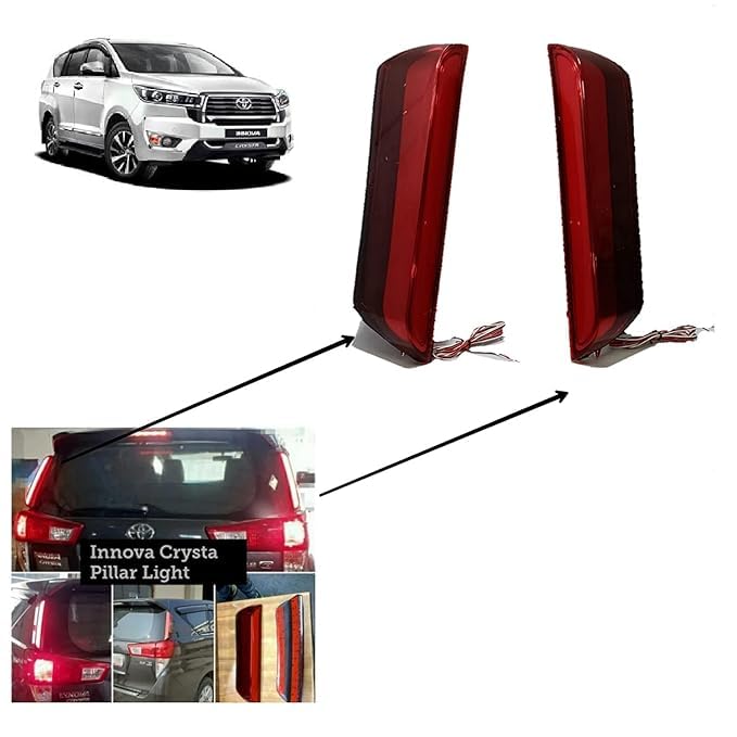 TRENDWALA Rear Back Pillar LED Brake Light with Wiring for Toyota Innova Crysta Old Model, Type-1 - Image 5
