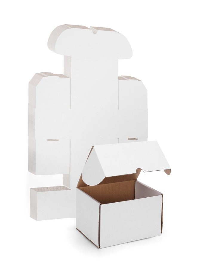 WIFTREY 7x5x3 inches White Shipping Boxes Set of 25, Corrugated Cardboard Boxes 7 x 5 x 3 for Shipping Small Business, Literature Mailer Box, Packaging Supplies - Image 1