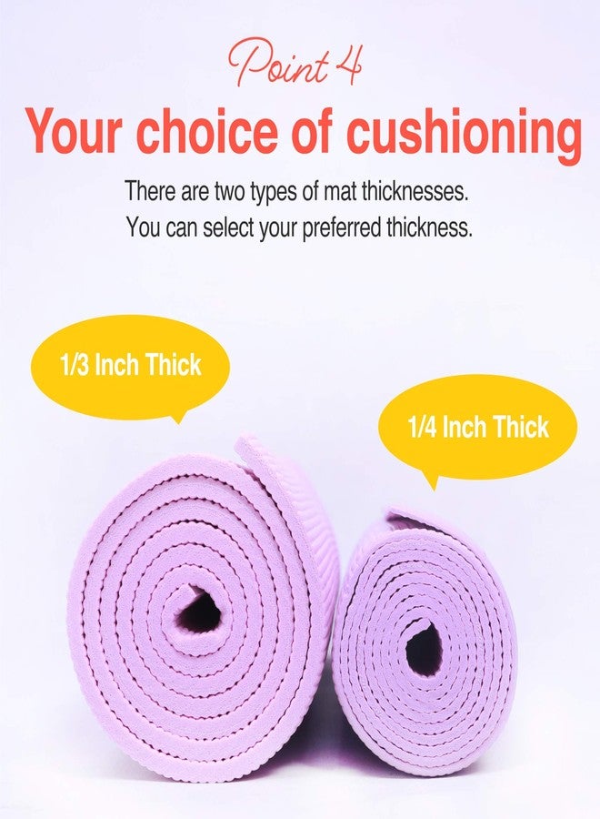 Primasole Yoga Mat with Carry Strap for Yoga Pilates Fitness and Floor Workout at Home and Gym 1/4 thick (Azalea Pink Color) PSS91NH004A - Image 5